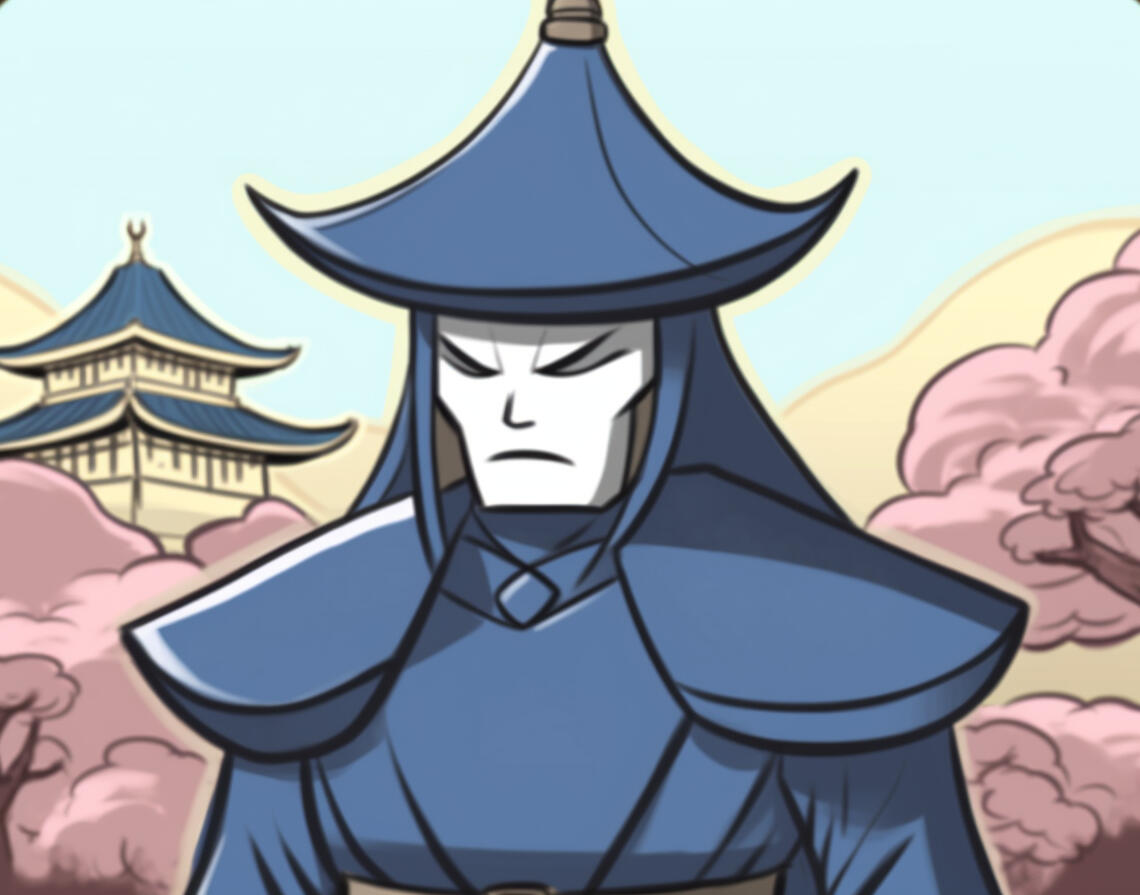 The Shogun, with a grim face after seizing the Sound Castle and bringing silence to the Kingdom